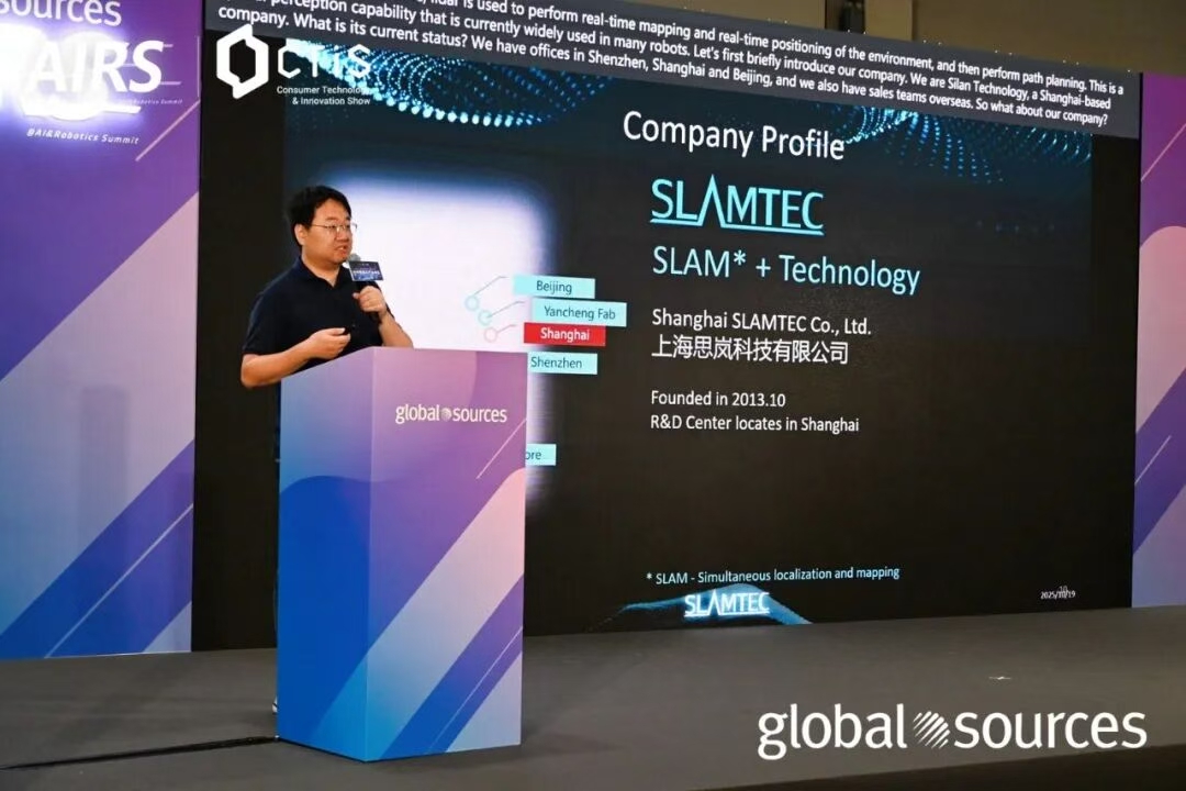 Slamtec_China's tweet image. 🚀 At AIRS 2025 in Hong Kong, Slamtec CEO Chen Shikai showcased Aurora S, a multimodal sensor enabling robots to “see and understand the world.”
Over a decade of innovation is shaping the future of embodied intelligence.
#AI #Robotics #EmbodiedIntelligence #Slamtec