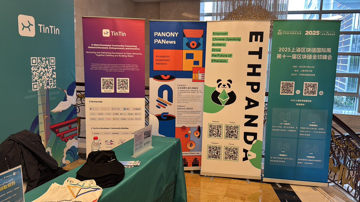 HyperflexFund's tweet photo. ETHShanghai 2025 officially kicks off — Led by @ETHPanda_Org and co-hosted by @WXblockchain, @PANewsCN, and @OurTinTinLand.
Together, we explore the future frontiers of the Ethereum ecosystem!
#ETHShanghai #Ethereum https://t.co/pUWKZn0r6C