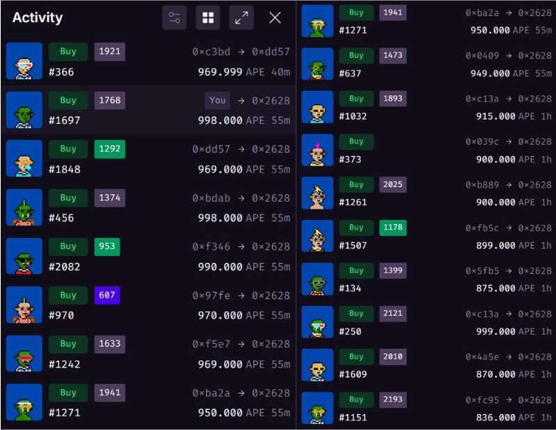 Only 10 days left before Gobs enters the Otherside 👀  
Big sweep this morning — floor's up to 997 $APE! 
Today’s floor ain’t yesterday’s floor 🧹📈  

And don’t forget: 
Gobs is the first fully on-chain asset on ApeChain 🔥

<a href="/GobsOnApe/">Gobs On Ape</a> #gobs777