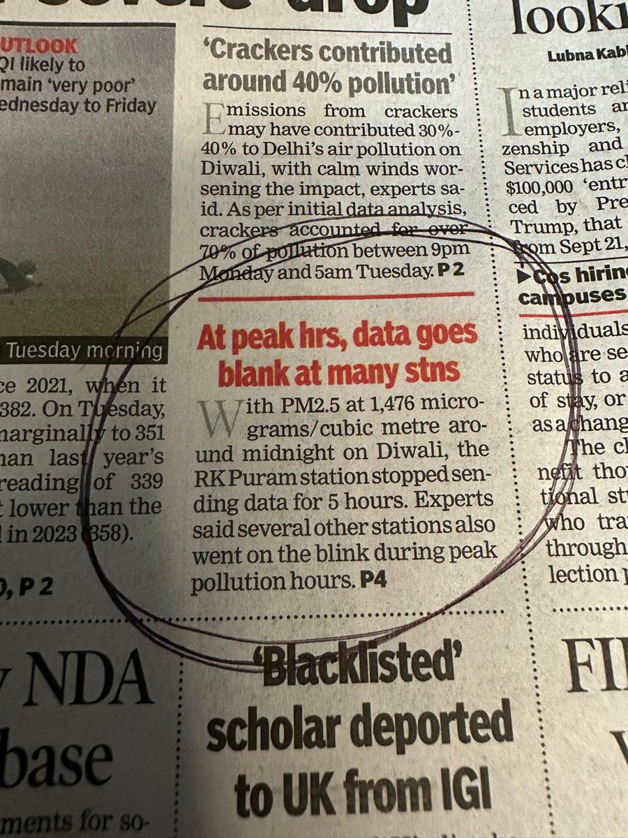 Luthra_Sidharth's tweet image. Arre aise kyon ho gaya?? TOI front page and page 4 today.