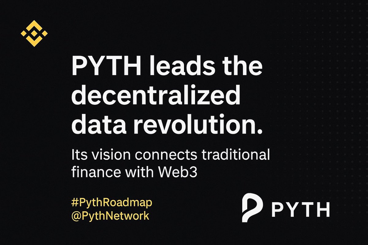 AxZx020's tweet image. مشروع $PYTH يقود ثورة البيانات اللامركزية رؤيته تربط التمويل التقليدي بـ Web3 بمستقبل واعد
@PythNetwork #PythRoadmap