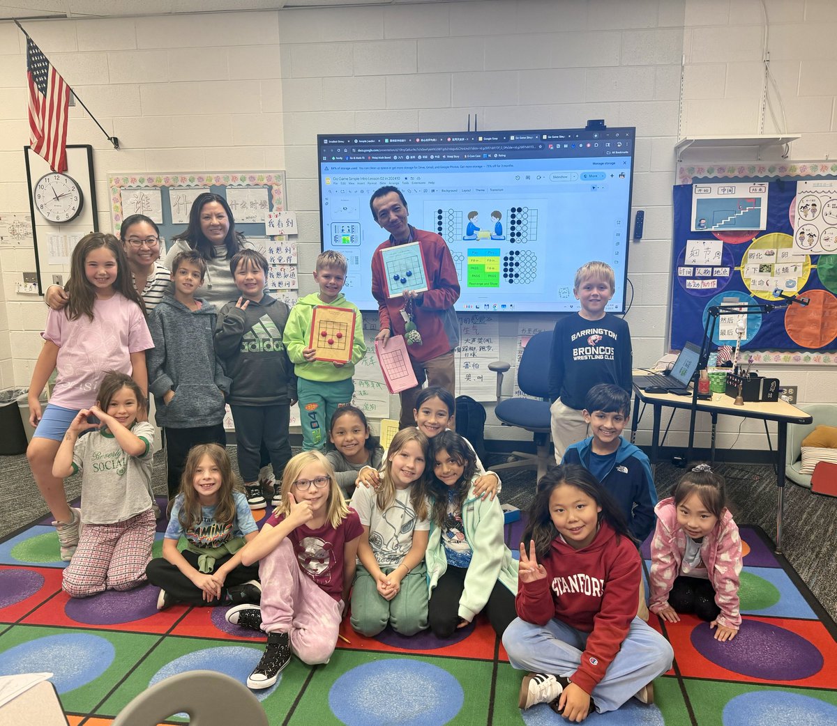 goandmath's tweet image. Students at Barbara Rose Elementary enjoyed learning and playing the game of Go. The activity helped them practice strategy, patience, and creative thinking while having fun in the process.