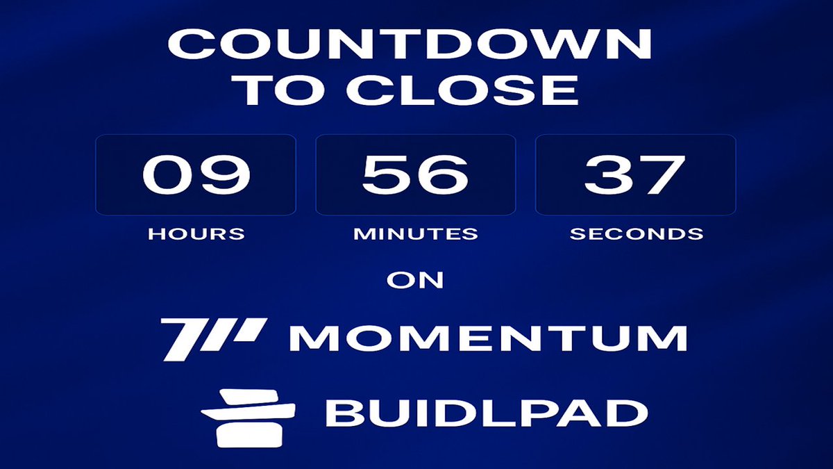 Ordinal Best 🟠 base.eth (@lecom2017) on Twitter photo ⏳ The Final Hours – Momentum x Buidlpad
🏃♀️ It feels strange watching the clock tick down — knowing that everything closes at 10 UTC today (Oct 22).
🏃♀️This isn’t about FOMO. It’s about recognizing a rare kind of opportunity — one that isn’t built on hype or fake TVL, but on real ⏳ The Final Hours – Momentum x Buidlpad
🏃♀️ It feels strange watching the clock tick down — knowing that everything closes at 10 UTC today (Oct 22).
🏃♀️This isn’t about FOMO. It’s about recognizing a rare kind of opportunity — one that isn’t built on hype or fake TVL, but on real