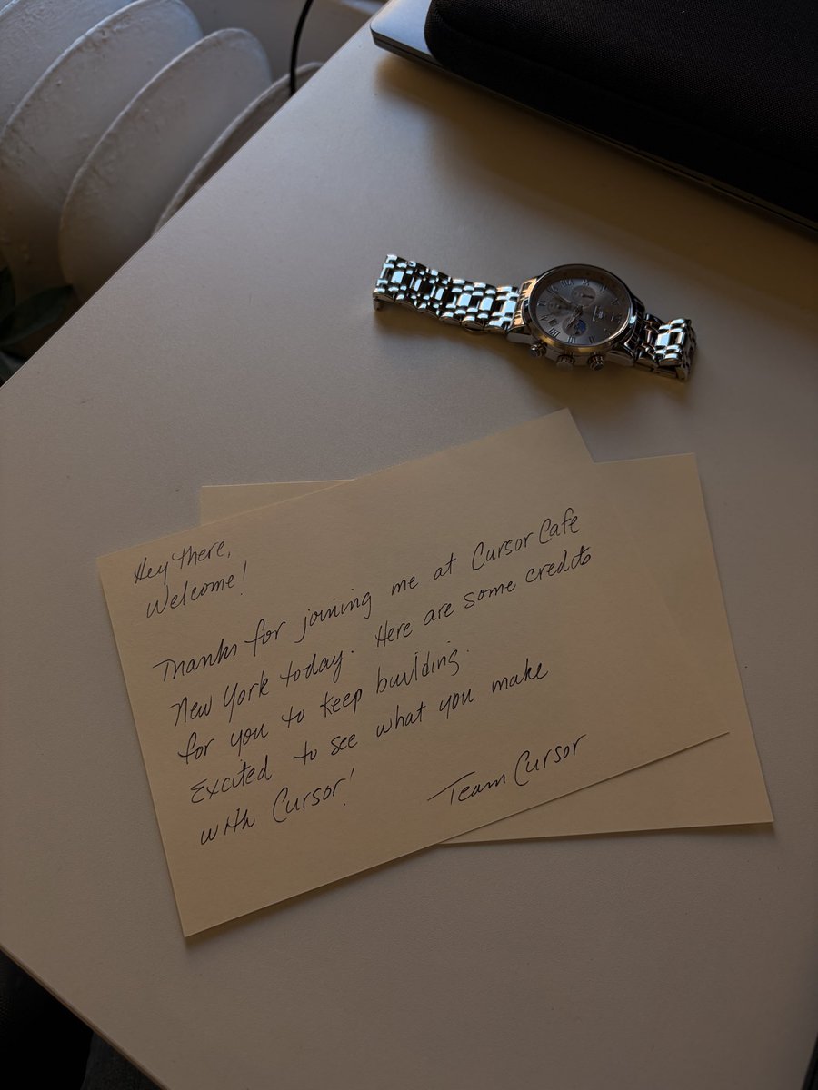 demireren_'s tweet image. Had a great time at the @cursor_ai event in NYC today! As someone who loves café work, this was beautiful to see. 
Appreciate the initiative @benln and hope to see yall in Toronto soon :)