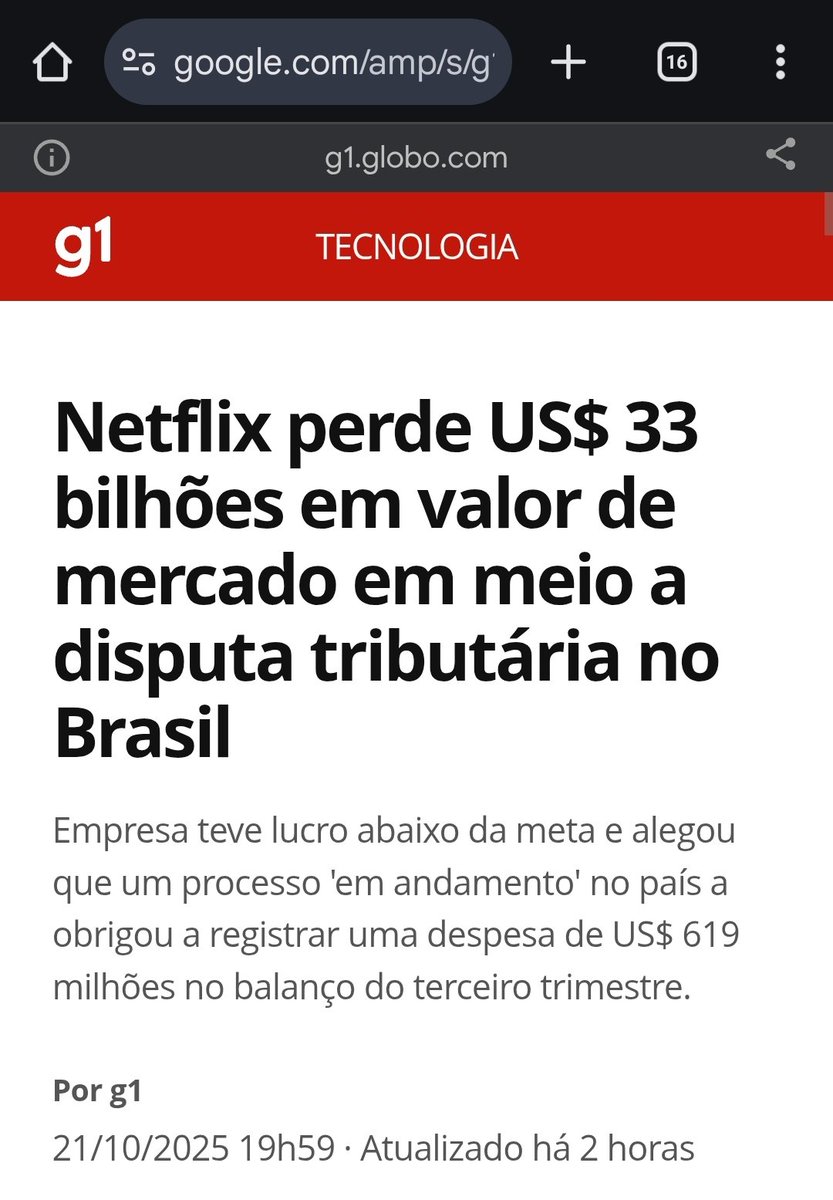 Netflix já foi 15 reais por mês SEM anúncio

Aí meterem imposto e regulação

E hoje vc paga 45 reais COM anúncio 

Kkkkkkkkkkkkkllk é mta soberania
