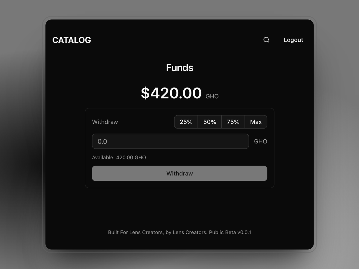 catalogdotclick's tweet photo. 💳 Funds management is coming to all Catalog users — no pro tier required.

Withdraw anytime, track your balance, and stay fully in control of your earnings.

Because your creativity should always stay liquid. ⚡ https://t.co/AxAkI3iW8I
