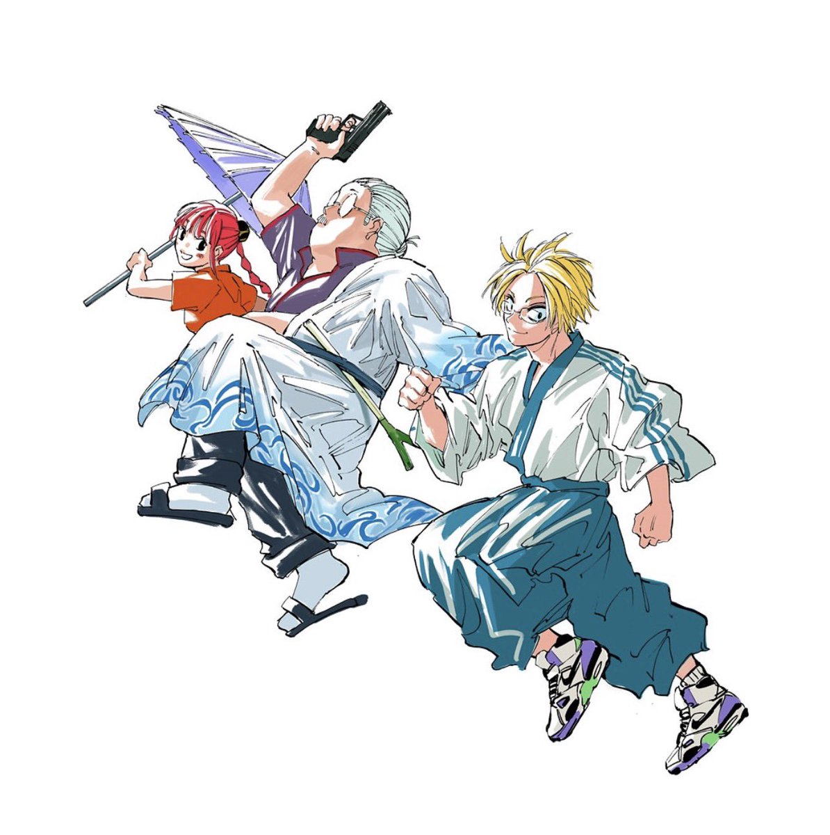 기대하고 사카모토 데이즈 보자마자 은혼 캐릭 매치 되서 재미 된장짜글이마냥 식었는데 
사카타데이즈 미친 콜라보 
아 진짜 미친 소라치 센세!!❤️

@gintama_pr Sorachi sensei!! 🔥👍🫡