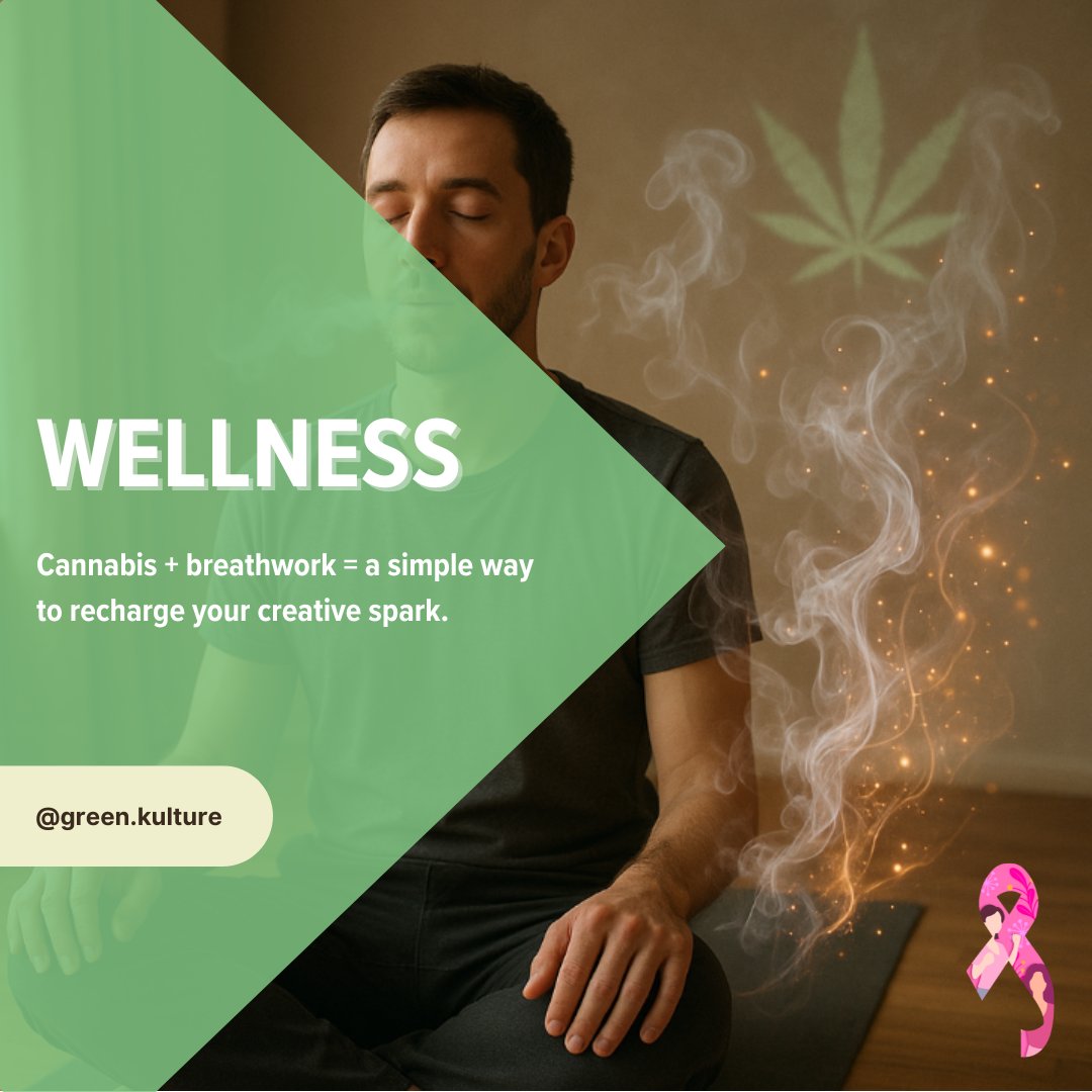 Green_Kulture's tweet image. 🔥 Burnout? 🌿 + 🌬️ = ⚡
Cannabis + breathwork can recharge your creative spark. ✨

#CannabisCreativity #MindfulFlow #HighAndInspired #gk #greenkulture
