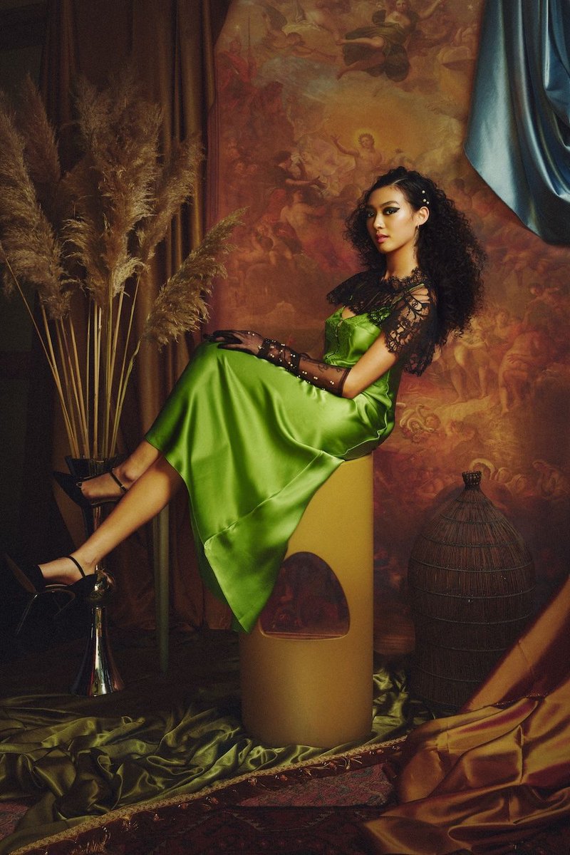 Glamour in neon. This vibrant silk gown from Temperley will brighten even the darkest of days, gliding over the body like a dream. Slip this on for winter evenings at home or wear it out as a dress - you'll look fabulous either way. Shop now > buff.ly/SV3b24Q