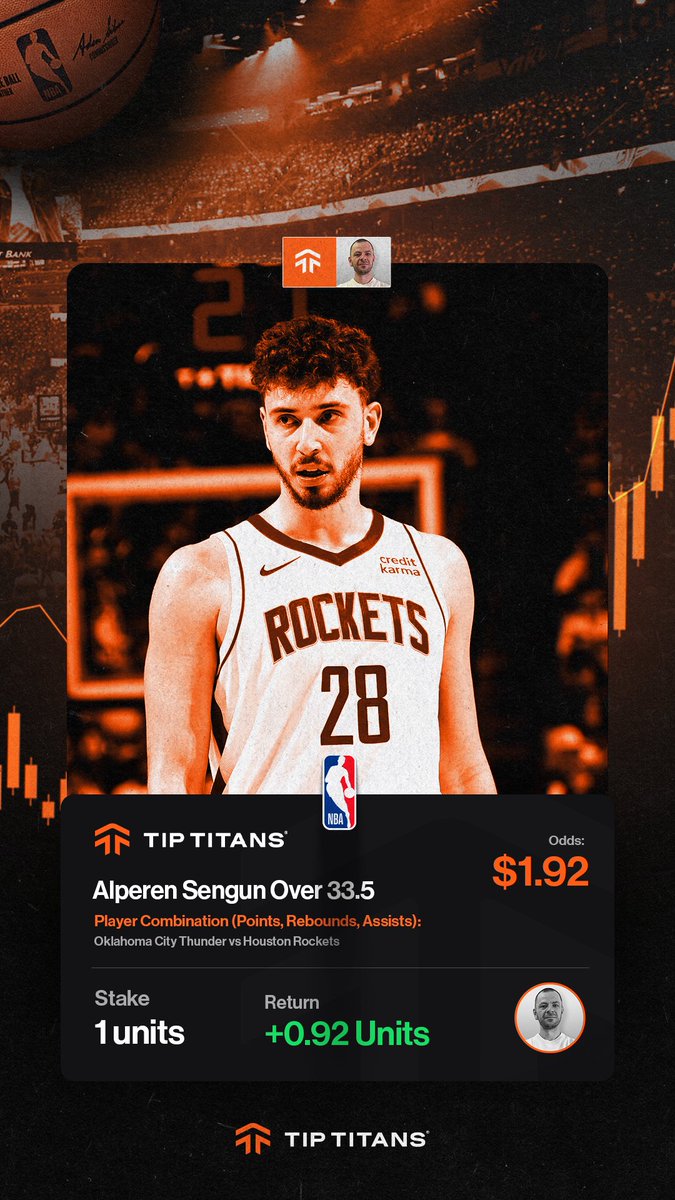 First Game, first win on opening night for NBA Titan Tim Warburton 🔥

Join now and start winning on the NBA 👇
bit.ly/4cBmYWI

#NBA #Rockets