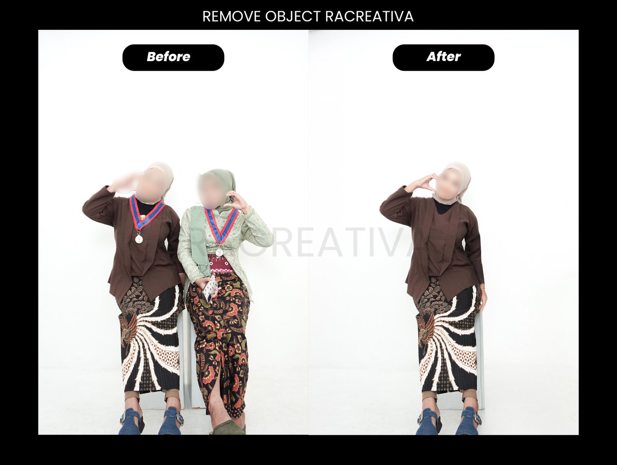RAcreativaa's tweet image. JASA EDIT FOTO :
- Merapikan foto
- Hapus objek & menambah objek
- Replace objek
- Photobomb
- Retouch background
info lebih lanjut klik link di bio ya