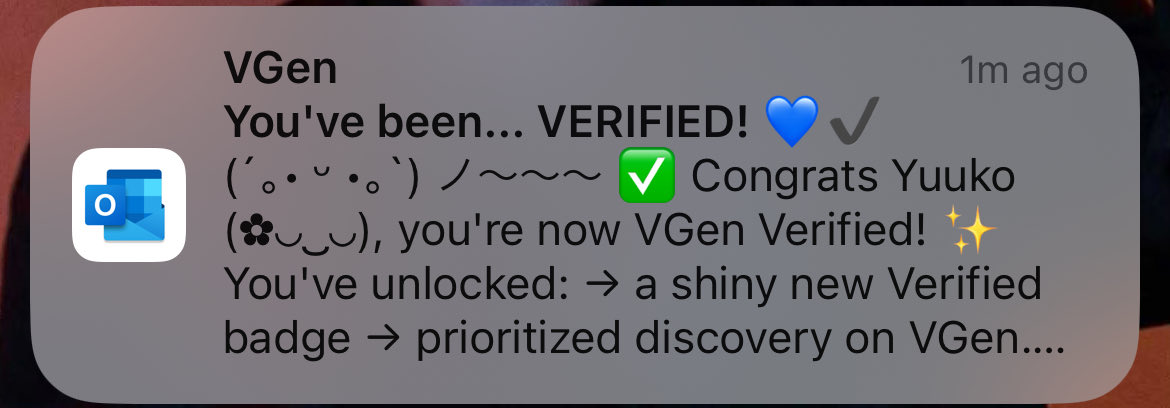 OMG DJSBDKSJDJKS WE DID IT GUYS!!! I am now… VGEN VERIFIED!!!

I’ll be adding more services, and refining the ones i already have up!!!

Tysm to everyone who commed me and helped me get this far. Never thought people would genuinely like my art enough to buy it🤍✨🫶

GGS