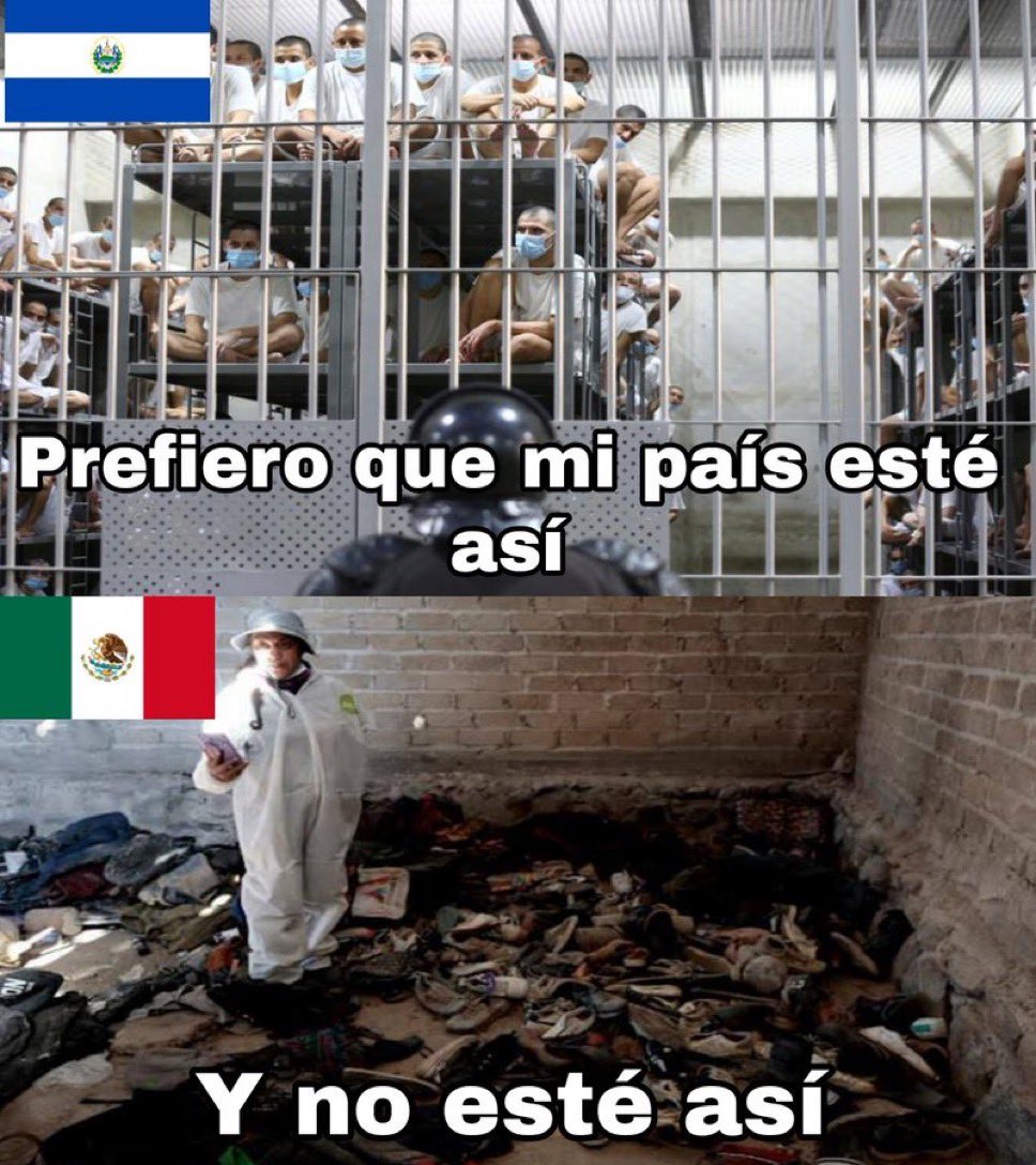 eduardomenoni's tweet image. Prefiero un país con el método Bukele, que con la inseguridad de los “abrazos y no balazos” de la socialista Claudia Sheinbaum. 

¿Y tú prefieres a Bukele 🇸🇻 o la narco Presirvierta Claudia Sheinbaum 🇲🇽?