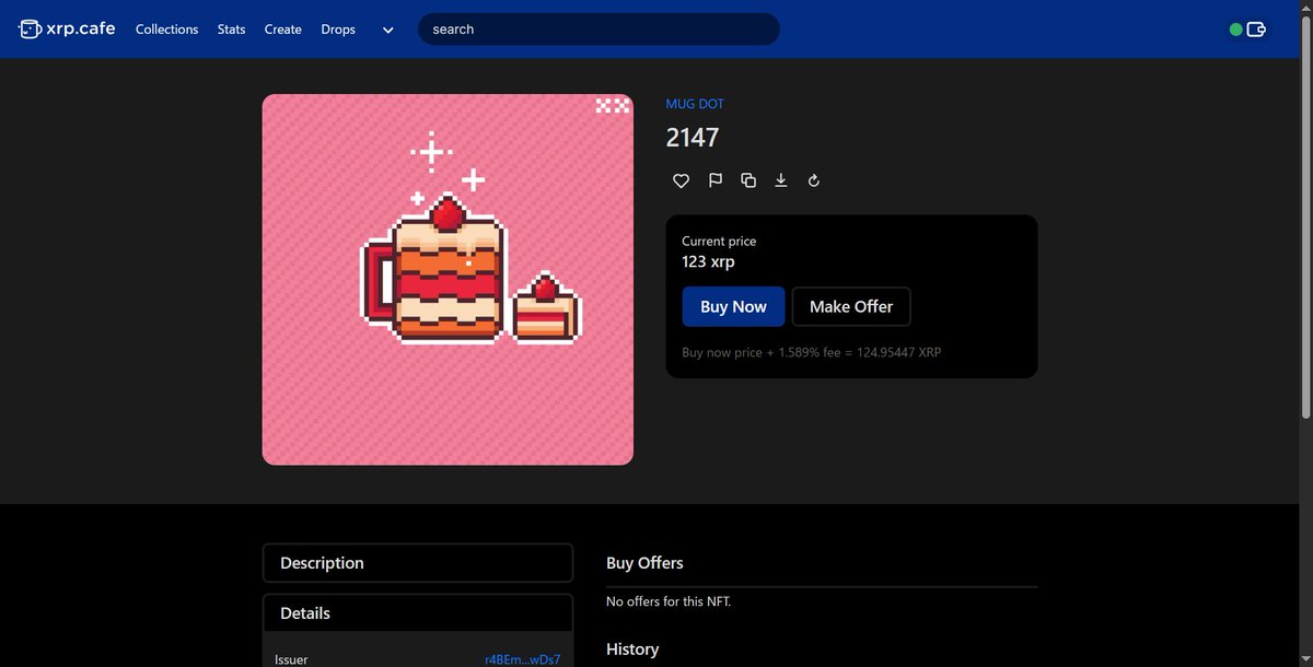 🚨 Secondary Sale Alert 🚨

✨ MUGDOT #2147 just sold for 10 XRP! 🍓

Big congrats to the seller!💰
Thank you to the buyer for the pickup! 🙌
#XRP #XRPL #NFT #MUGDOT #MintNow
