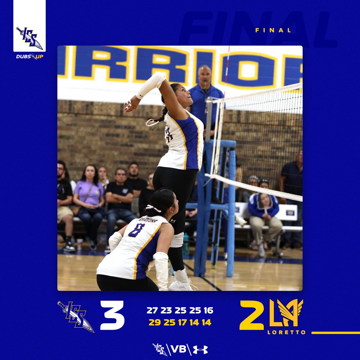 ICS_VB's tweet image. Varsity Women’s Volleyball Final from Dave Frazier Memorial Gym:

Lady Warriors ⚔️: 3

Loretto Angels 😇: 2

27-29, 23-25, 25-17, 25-14, 16-14

Warriors RETAIN the Cross Cup! 🏆

#ICVB25 🏐
#GoWarriors ⚔️
#DubsUp ⚔️