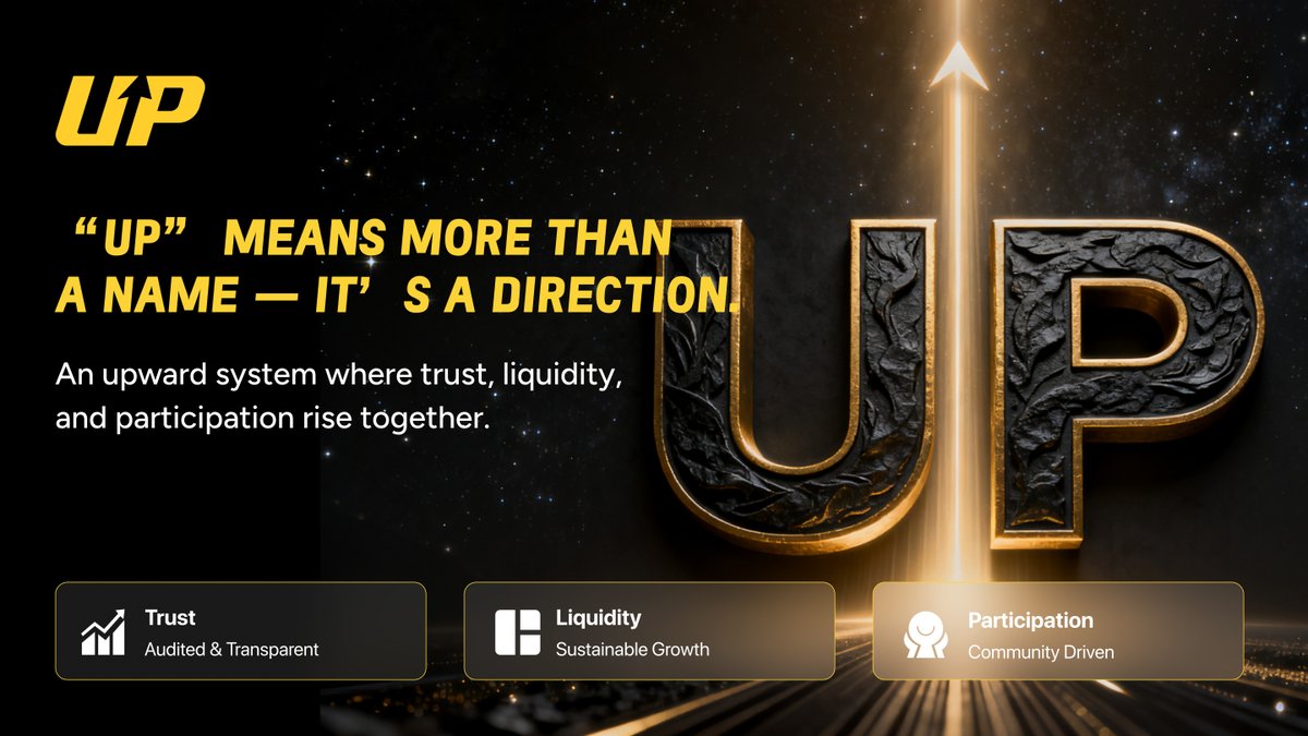 UPProtocol_Web3's tweet image. UP — more than a name, it&apos;s a direction.
A system where trust, liquidity, and participation grow together — powered by code, sustained by community.
Each mechanism pushes value upward:
🔹 Trust via transparency &amp;amp; audits
🔹 Liquidity through sustainable tokenomics &amp;amp; real yield
🔹…