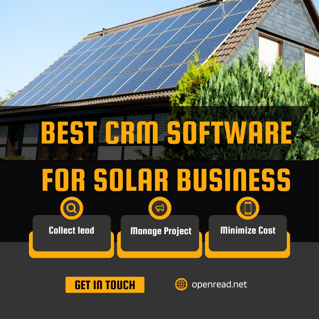 openread2021's tweet photo. Solar CRM software can be used to manage leads, improve sales, efficiency, etc. Get the best CRM for managing a solar business 
https://t.co/kiQqoVbFNt https://t.co/QYo4KcrNv2