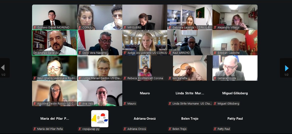 ⚖️ Autoridades de COPAJU, junto a representantes de sus capítulos nacionales, realizaron este martes 21 de octubre la jornada internacional "Seguir en la senda: a seis meses del fallecimiento del Papa Francisco".