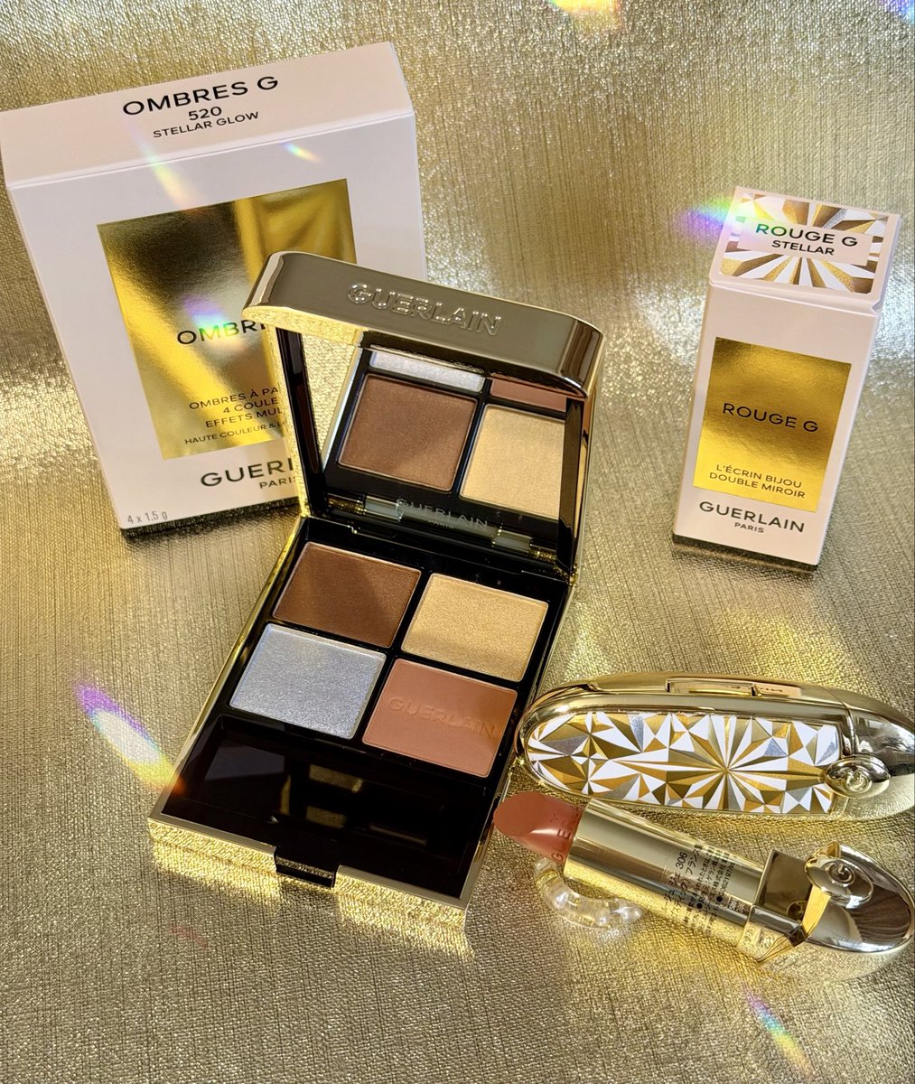 コスメ購入品 GUERLAIN オンブル ジェ ✽520 ステラー グロウ ルージュ