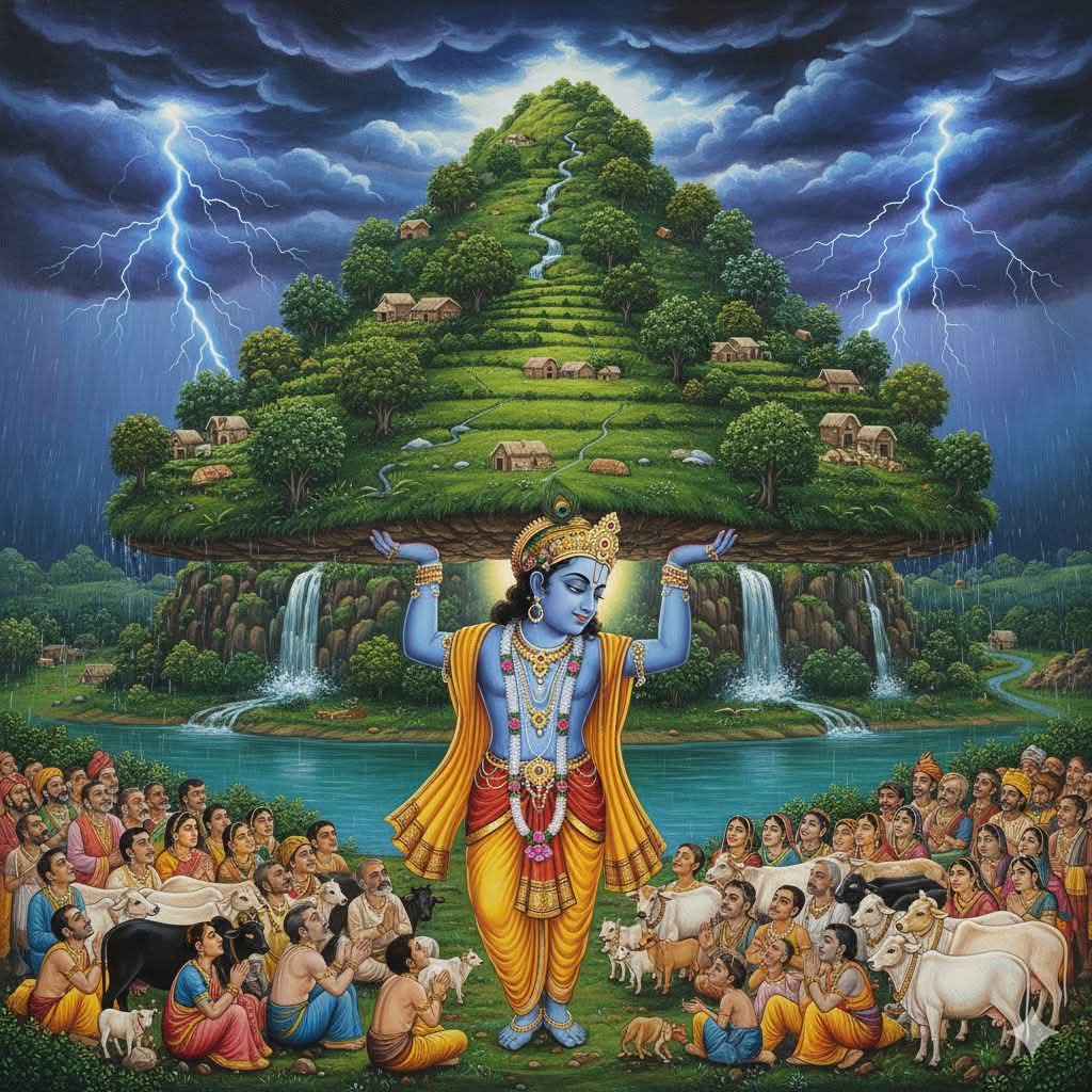 Deepakguptaa01's tweet image. घमंड तोड़ इंद्र का, प्रतीक प्रकृति का महत्व समझाया..
 उंगली पर उठाकर पहाड़,वही रक्षक कहलाया ..
गोवर्धन पूजा की हार्दिक शुभकामनाएं..
जय श्री कृष्ण🙏🚩