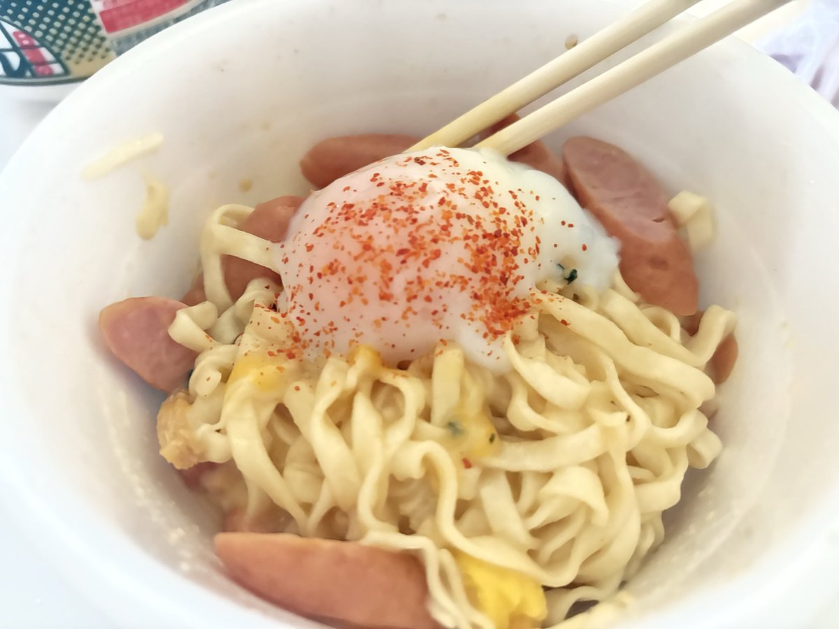旦那が一生懸命お昼作ってくれた
