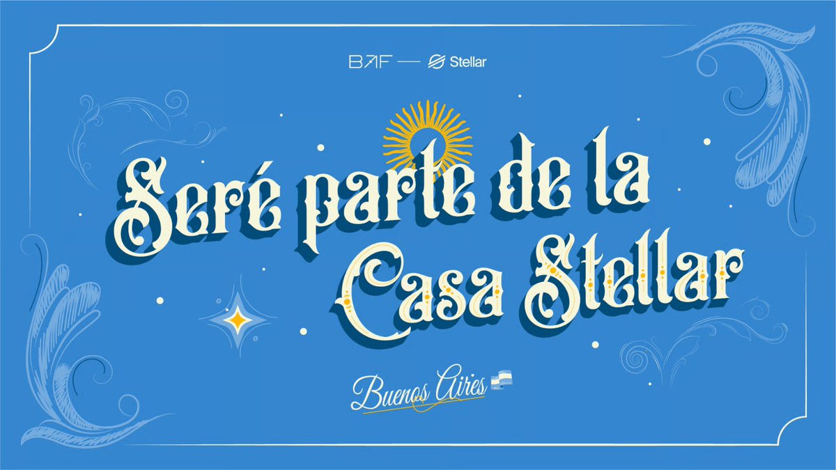 diegosanvm's tweet photo. It’s a pleasure to have been invited to Casa Stellar and the Stellar Lab Retreat in Buenos Aires this November. I’m proud and grateful to be part of this event and to share another adventure with the amazing builders from Starmaker.
@TheBAFNetwork @StarMaker_LATAM @StellarOrg
🇦🇷 https://t.co/FHjsZXzGUb