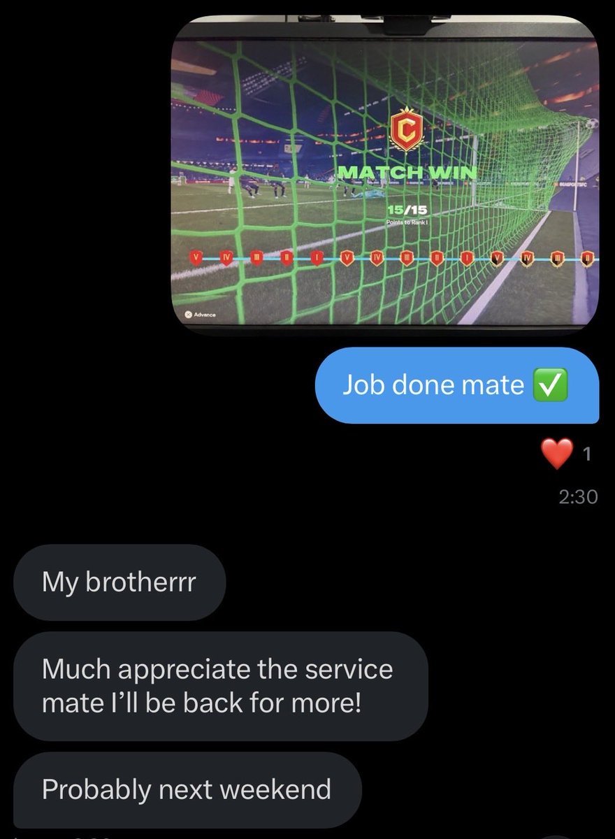 Week 3 COMPLETE 🔝

•x4 Rank 1 ✅
•x4 Rank 2 ➖
•x1 Rank 3 ❌

Thank you for your trust! 🙏

I’m now taking orders for next week - limited spots available.

DM me if you want to book! 📩
Some customer reviews ⬇️