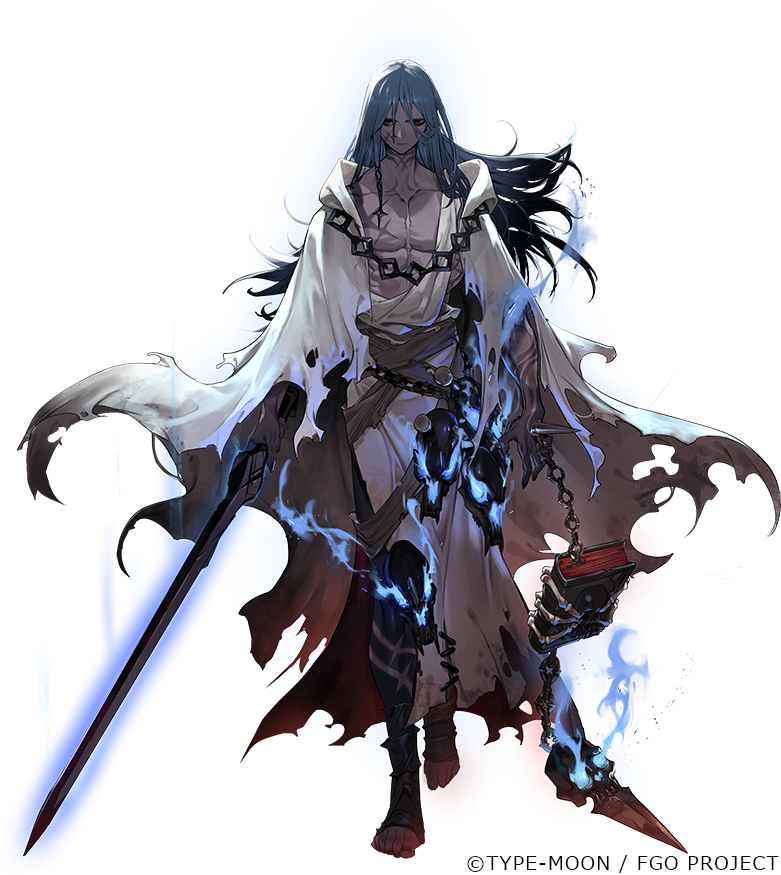 Ryota_H's tweet image. FGO「冠位戴冠戦:Assassin」にて登場しました冠位英霊 「蒼きアズライール」のデザイン・イラスト担当させていただきました!