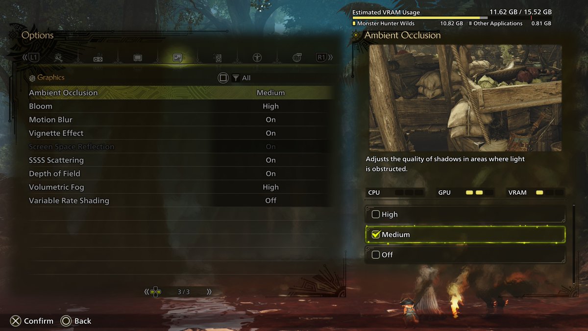 MHStatusUpdates's tweet image. Hunters, we'd like to share an update to our earlier message regarding a known issue in the Steam version of Monster Hunter Wilds.
We have confirmed that when Ambient Occlusion in the graphics options is set to "OFF", displaying certain Palico gear parts results in a game crash.…