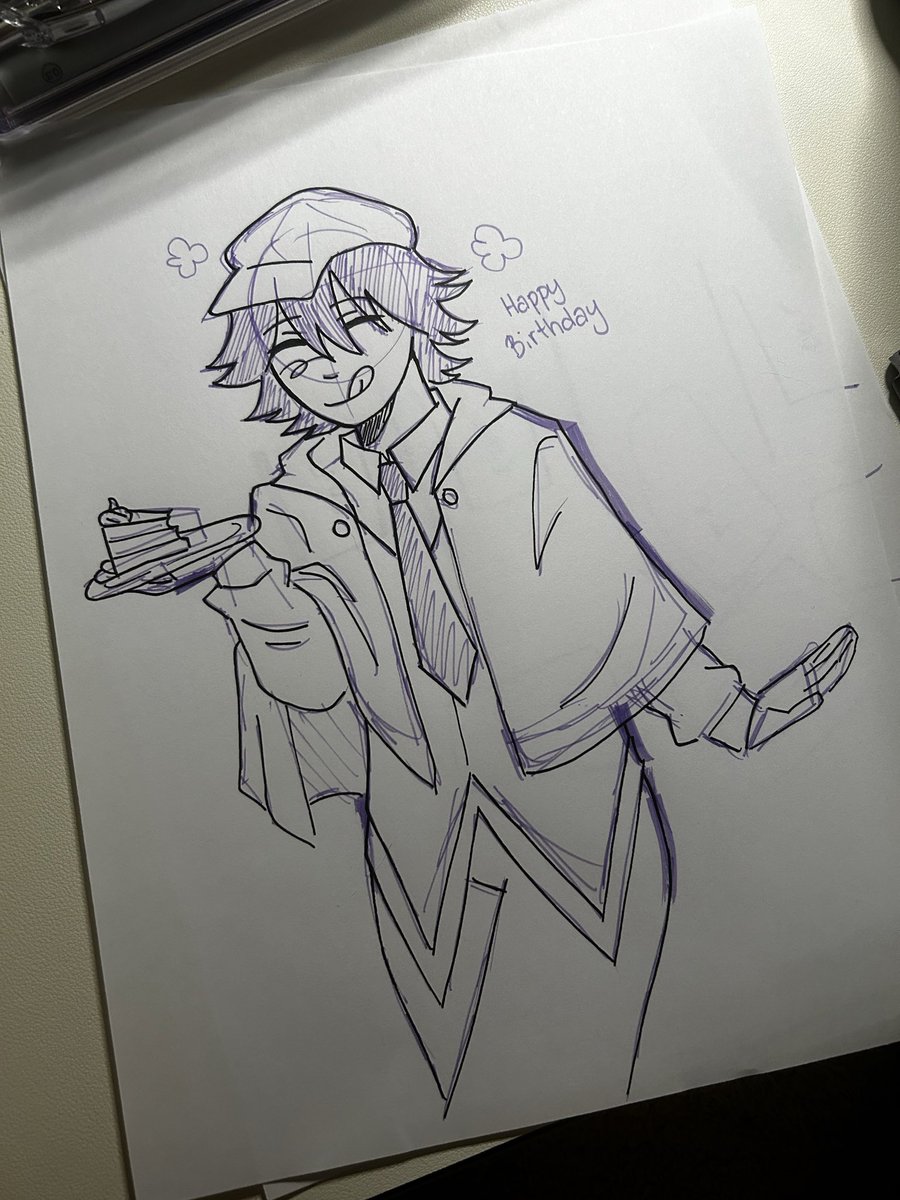 Late but still kinda on time bday doodle for Ranpo !! <3