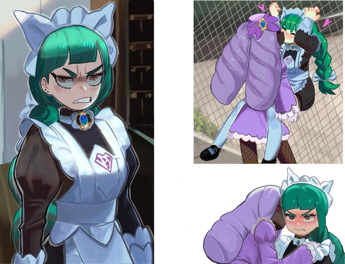 Doodles of Lesbianne. Sorry my mistake
 Lebanne and Jacinthe 👩‍❤️‍💋‍👩

 #PokemonLegendsZA