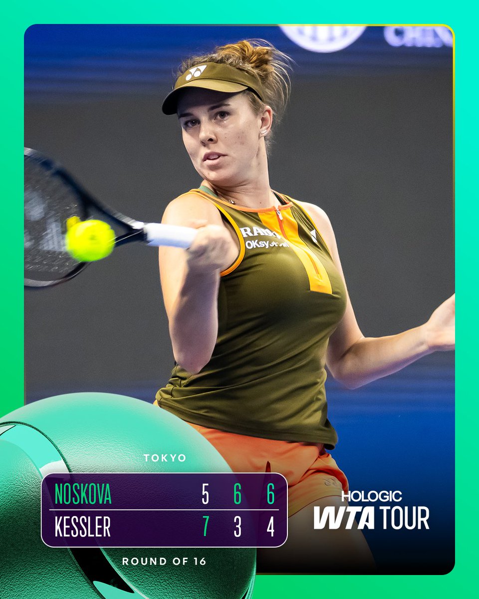 WTA's tweet photo. Quarterfinalist in Tokyo ✊

Linda Noskova | #TorayPPO https://t.co/QjXBAbvijc