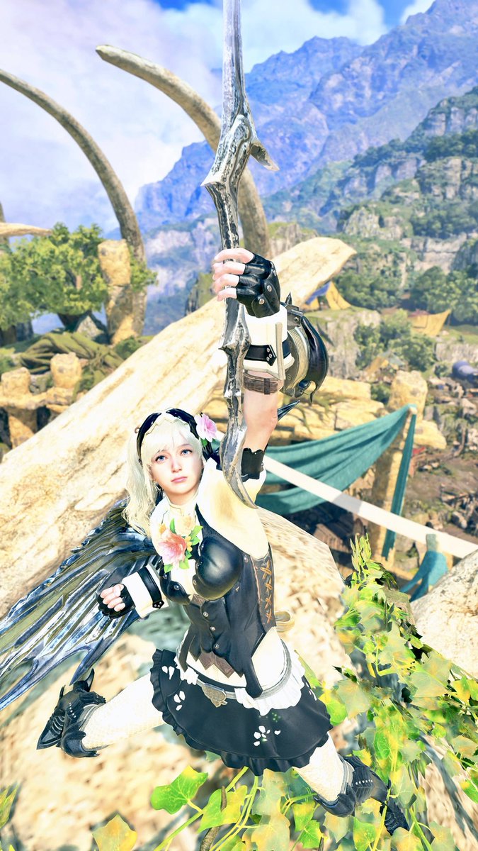 Milla_DD01's tweet image. 昨日の燕の隊
ディータさん、ヴァイクさんと一緒に５人で星を作ったりしました🥳🌟4枚目はNPCが寄り添って来たディータさん😂
（居なくなるまで結構待ちましたw）

#燕の隊 #モンハンワイルズ