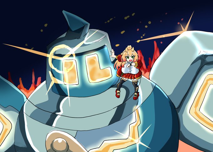 お友達の雪城あさぎさん(@Black_Night108 )に私と好きなポケモンのゴルーグのイラスト描いていただきました⸝⸝>̶̥̥̥᷄ ·̫ <̶̥̥̥᷅⸝⸝♡ 
ありがとう〜!!!
行け!ジャイアント・ゴルーグ!!

#おーじ絵 