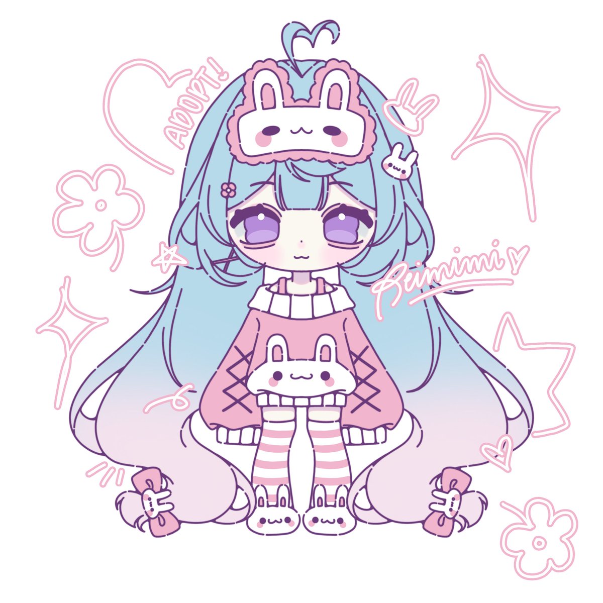 NEW ADOPTABLE!!

Sb: $20
Mi: $5
AB: $50 (personal use)
AB: $100 (commercial use)

RTs &amp; Likes are highly appreciated 🫶🏼
(selling this cute bb for my money for school TT)