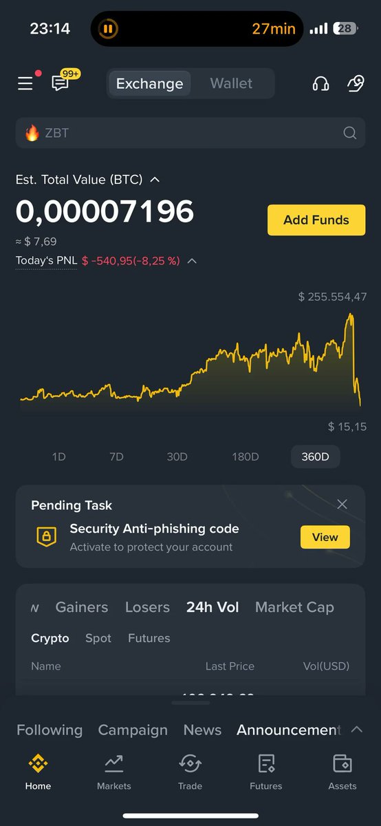 PunkBLC_Team's tweet photo. ⚠️ BTC Contract Trading Disaster
I lost 99% of my investment. Everything gone.
💔 This is real. Do not trade blindly.
💬 Share your experiences or lessons learned in the forum:
https://t.co/oOrAhKQz00
#Bitcoin #Crowdfunding #Web3Hardware #creativity #PunkBLC https://t.co/X7bBqgaCBZ