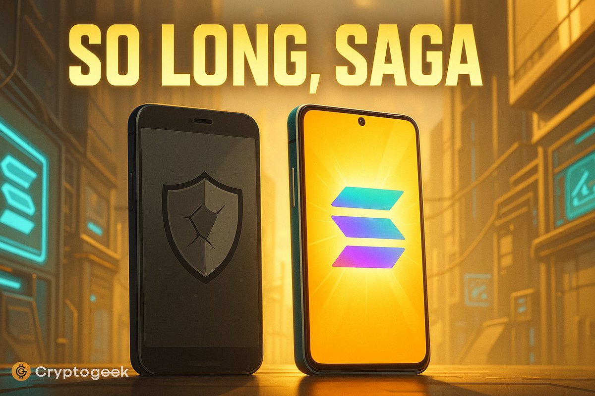 the_Cryptogeek's tweet image. Solana kills security updates for the Saga 📱
With the Seeker phone rolling out, the OG @Solana handset loses official support and patches. ⚠️
Sticking with Saga or switching? #SOL #SolanaMobile #Security $SOL