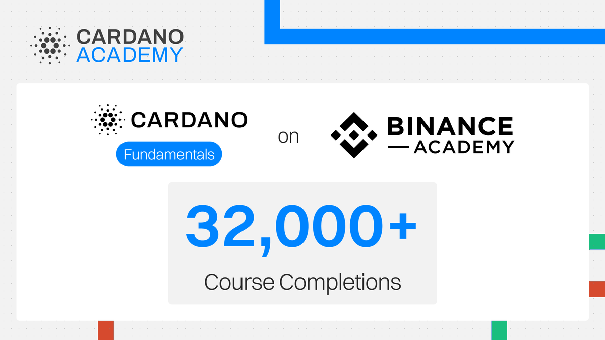 CaFi_Fimi's tweet photo. 32,000+ learners completed the Cardano Fundamentals course on Binance Academy, just four weeks since launch.

#Cardano #ADA https://t.co/SuUoIXDSDx
