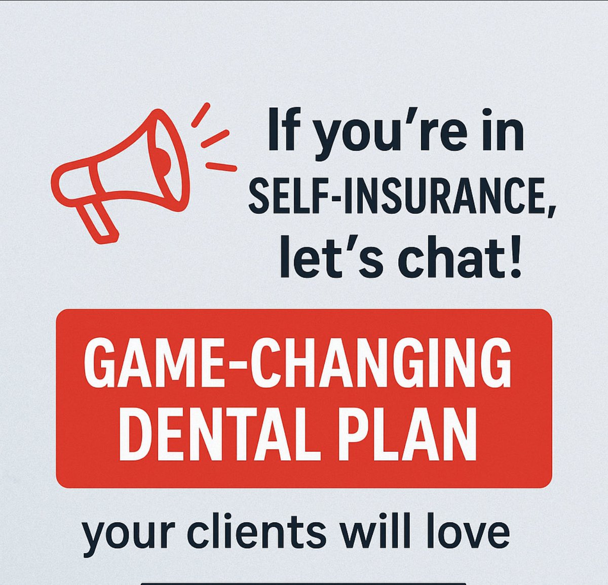 DrManoj_Rajan's tweet image. 💥 If you’re in self-insurance(USA), let’s chat!

We’ve launched a game-changing Dental plan your clients will love — it’s designed to cut costs, boost satisfaction, and actually improve outcomes.

DM me to learn why this isn’t your typical dental benefit.

#SelfInsurance