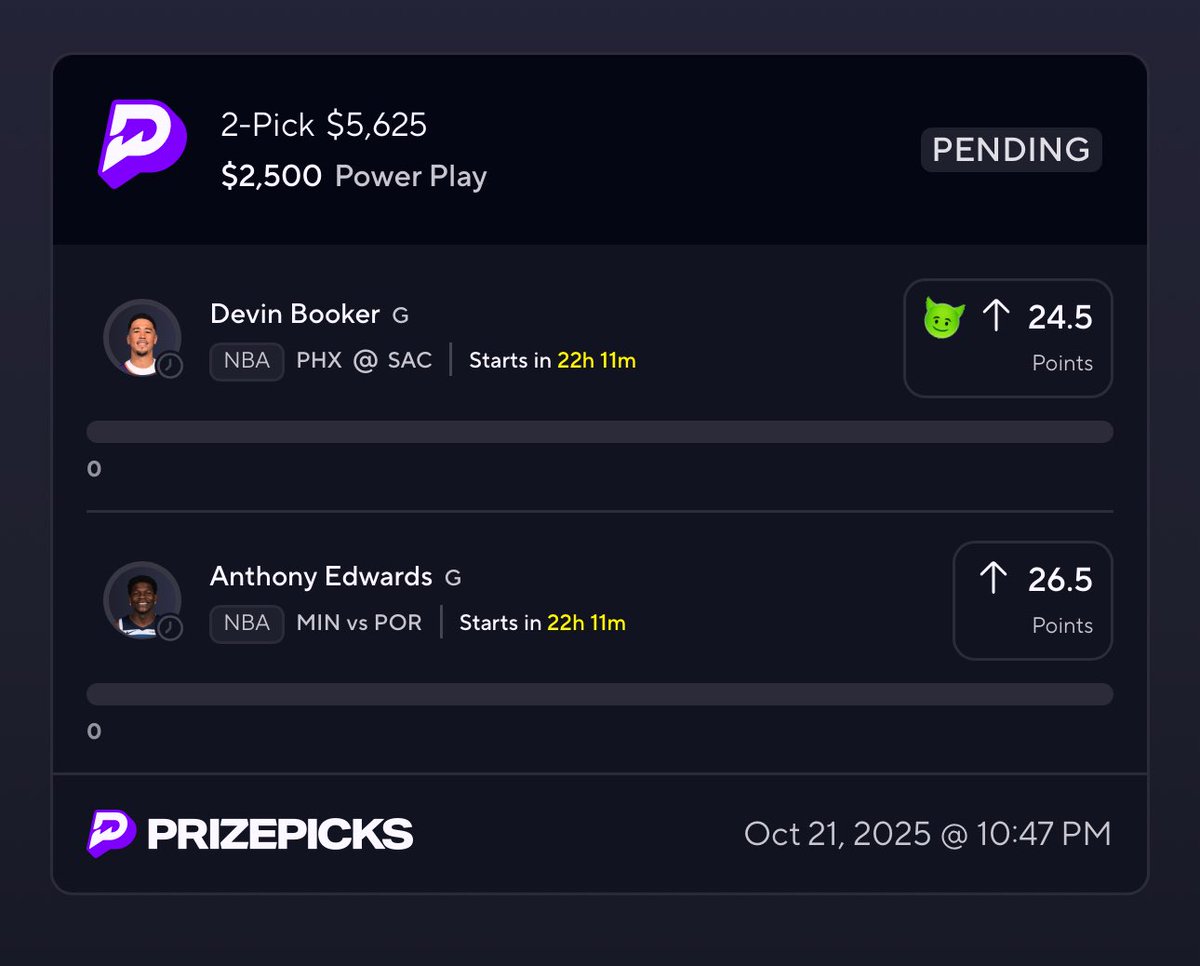 nazeaster's tweet image. Night Owl 2 Pick 🦉🏀 PrizePicks Slip🔥 
$600 to one person that likes or RT if we cash the full $5625 ✅
More huge plays posted in the dub club 🗣️↙️
dubclub.win/checkout/24014…
