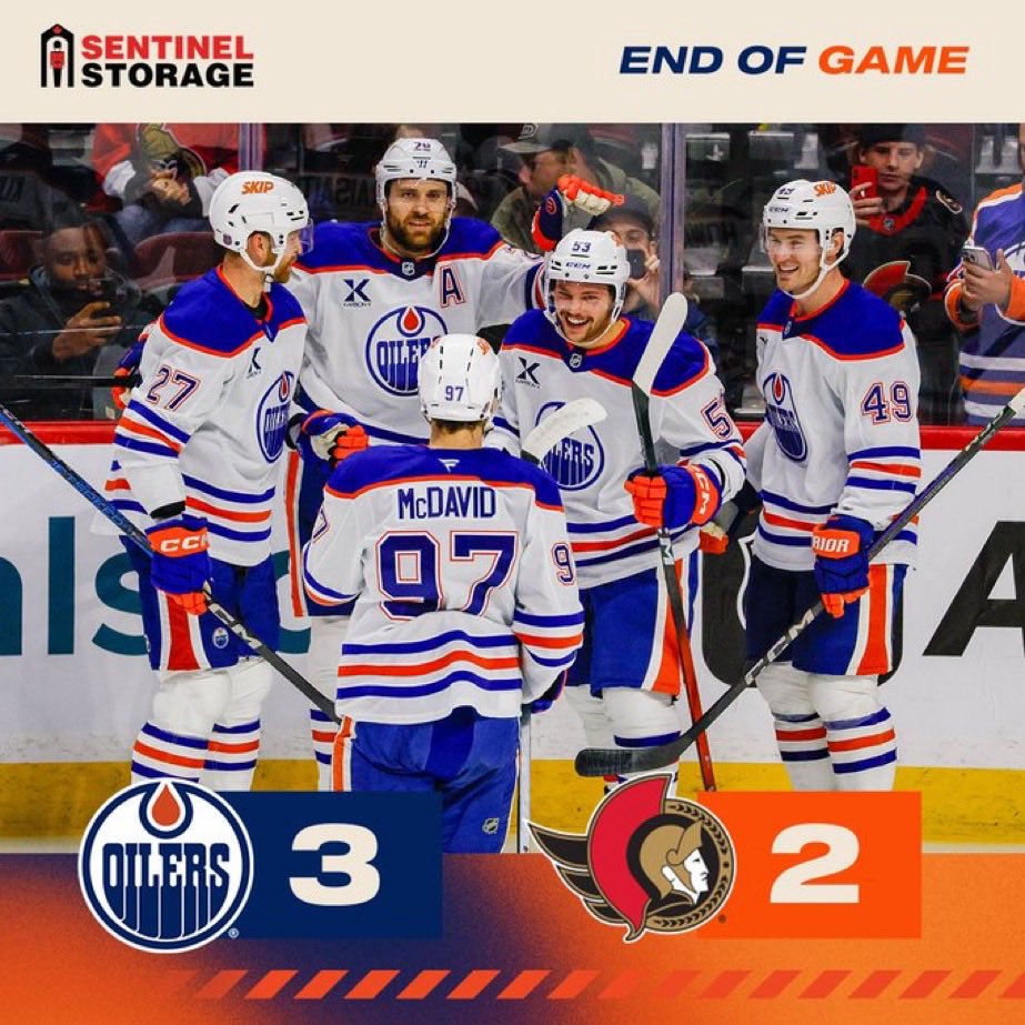 BENOTIME's tweet photo. OILERS WIN🏆

The Edmonton Oilers Takedown The Ottawa Senators 3-2 With a Jake Walman Overtime Goal🥳 https://t.co/Nxa7uhOB1y