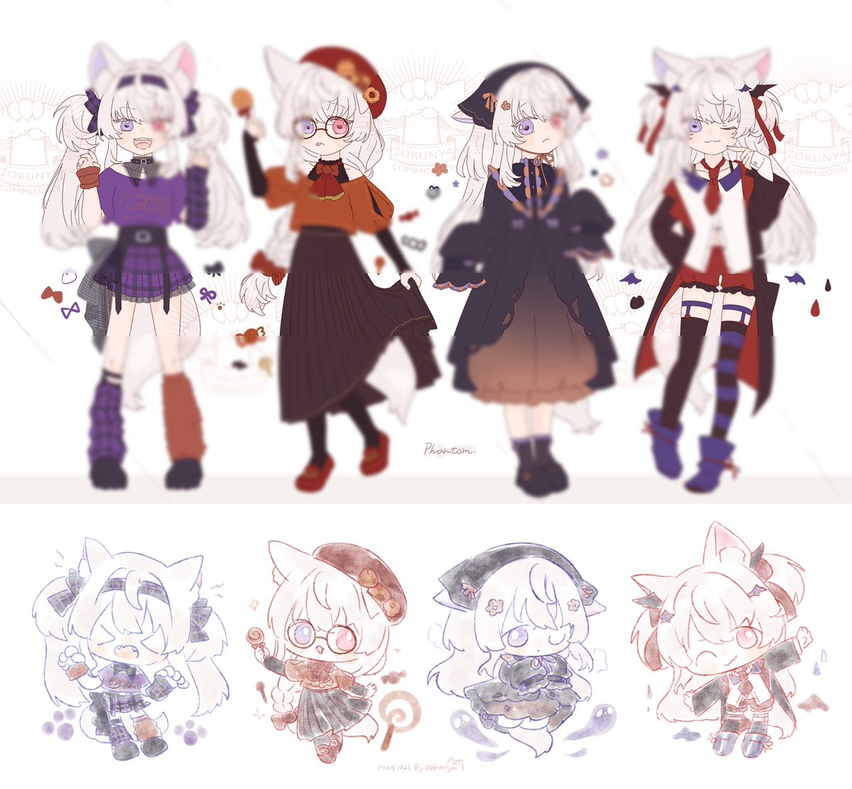 🐺🐾🍬🍭👻🎀🩸🦇 
萬聖節ㄉ穿搭！
感謝佩特 【<a href="/k22100000/">Phantom</a> 】的委託
是噗浪那邊ㄉ追隨者限定委🥳
因為此品項第一次收到商委所以還有小贈圖🎃