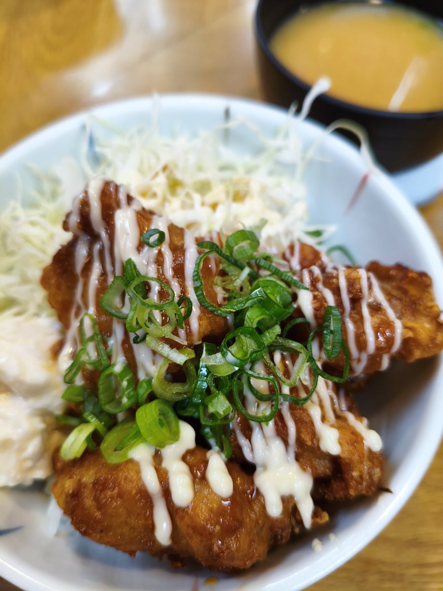 #tasoのヤエスメシ
鐵一　唐揚げ丼(730円)