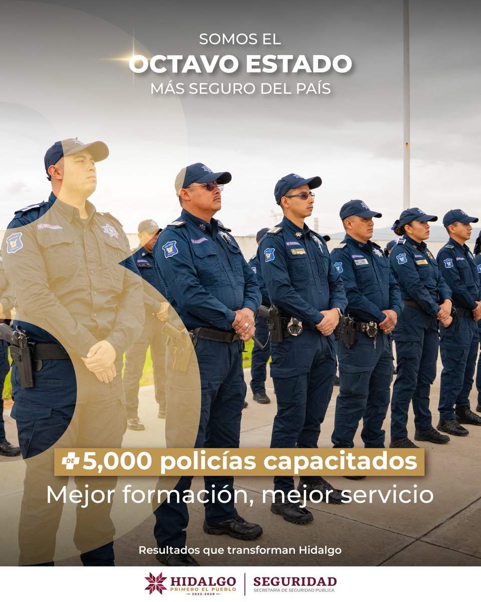 CronicaHidalgo's tweet image. ¡La seguridad se fortalece!
La Policía Estatal ahora cuenta con elementos mejor capacitados, listos para proteger y servir con profesionalismo.
#ResultadosSeguridad