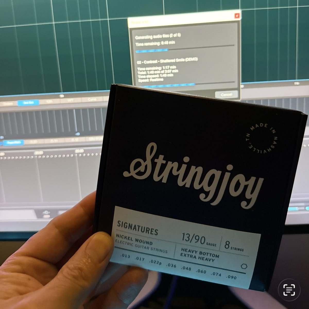 Ok, I can see where printing a whole album is gonna be annoying…but hey new guitar strings!
