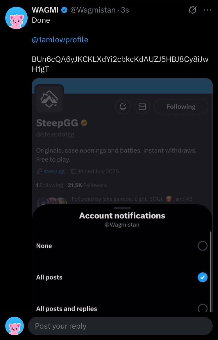 Wagmistan's tweet image. BUn6cQA6yJKCKLXdYi2cbkcKdAUZJ5HBJ8Cy8iJwH1gT

Done code