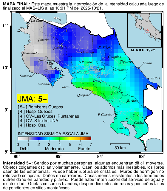 Mapa resumen de la intensidad preliminar calculada por el <a href="/MASLISUCR/">MAS-LIS</a> (Explicacion del mapa lis.ucr.ac.cr/2623)