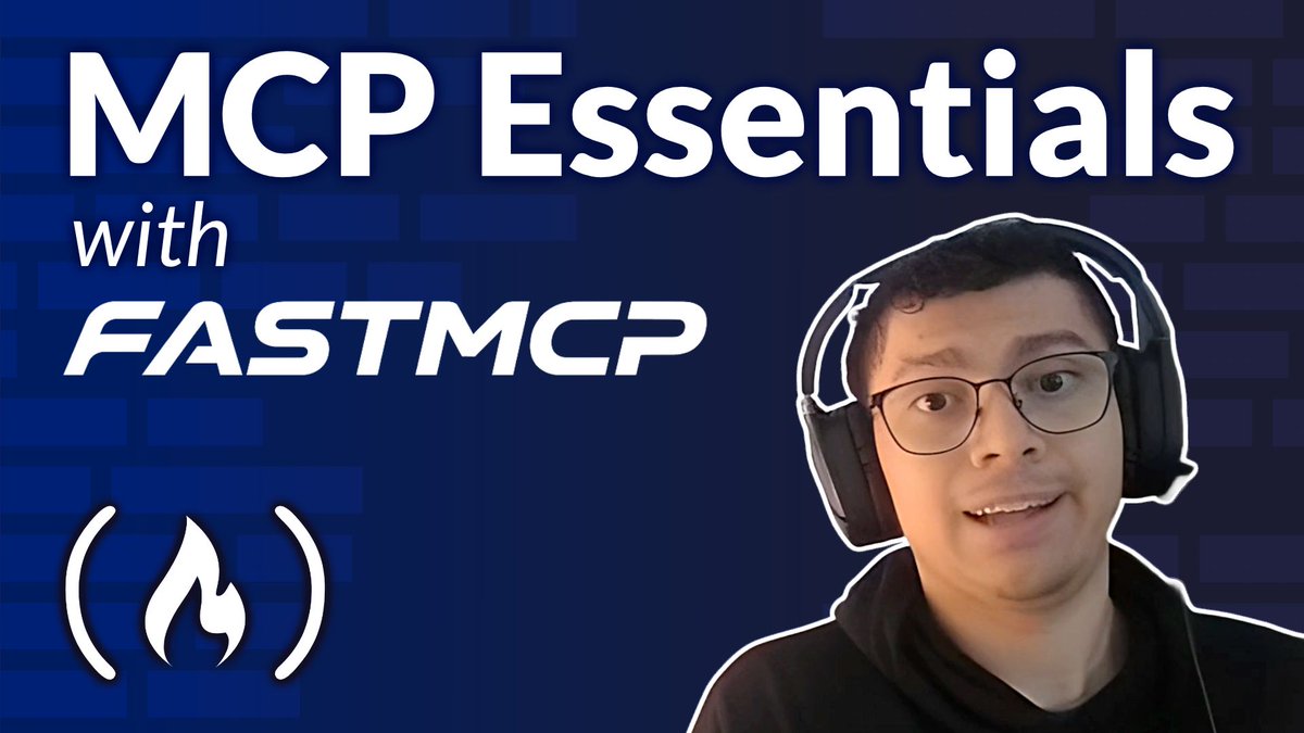freeCodeCamp's tweet image. Model-Context-Protocol lets AI agents securely and intelligently interact with your databases, functions, and apps.
And in this course, you'll learn how to create MCP servers using the open source FastMCP Python lib.
You'll build a calculator app, integrate APIs, and test…