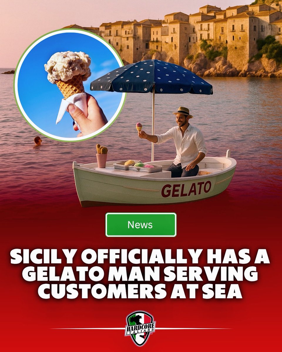 Just off the coast of Cefalù in northern Sicily, a small boat called the Gelato Boat Bar has become a summer favorite. It floats between Cefalù Beach and Caldura Bay, serving ice cream right on the water. The friendly gelato man rows up to swimmers with a smile, handing out