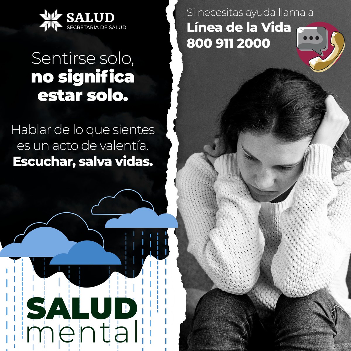 CronicaHidalgo's tweet image. El dolor emocional también mata en silencio.
Hablar puede salvarte la vida.
No calles lo que sientes.
Llama a la Línea de la Vida: 800 911 2000
#SaludMental
#PrimeroElPueblo